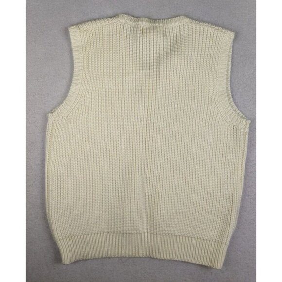 Ms Casuals Vintage Sweater Size Large Vest Ivory White Sleeveless - Picture 12 of 12